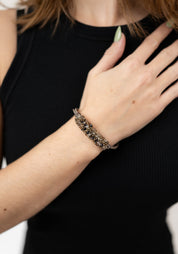 Champagne Shaded Quartz Beaded Bracelet