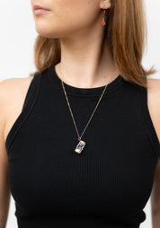 14k Gold and Diamond Sands of Time Necklace
