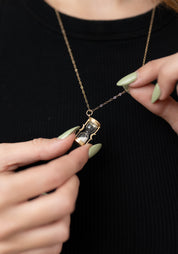 14k Gold and Diamond Sands of Time Necklace