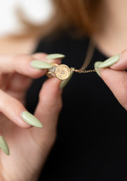 14k Gold and Diamond Sands of Time Necklace