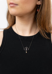 14k Gold, Sterling and Diamond Eternal Love Necklace