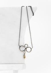 14k Gold, Sterling and Diamond Eternal Love Necklace