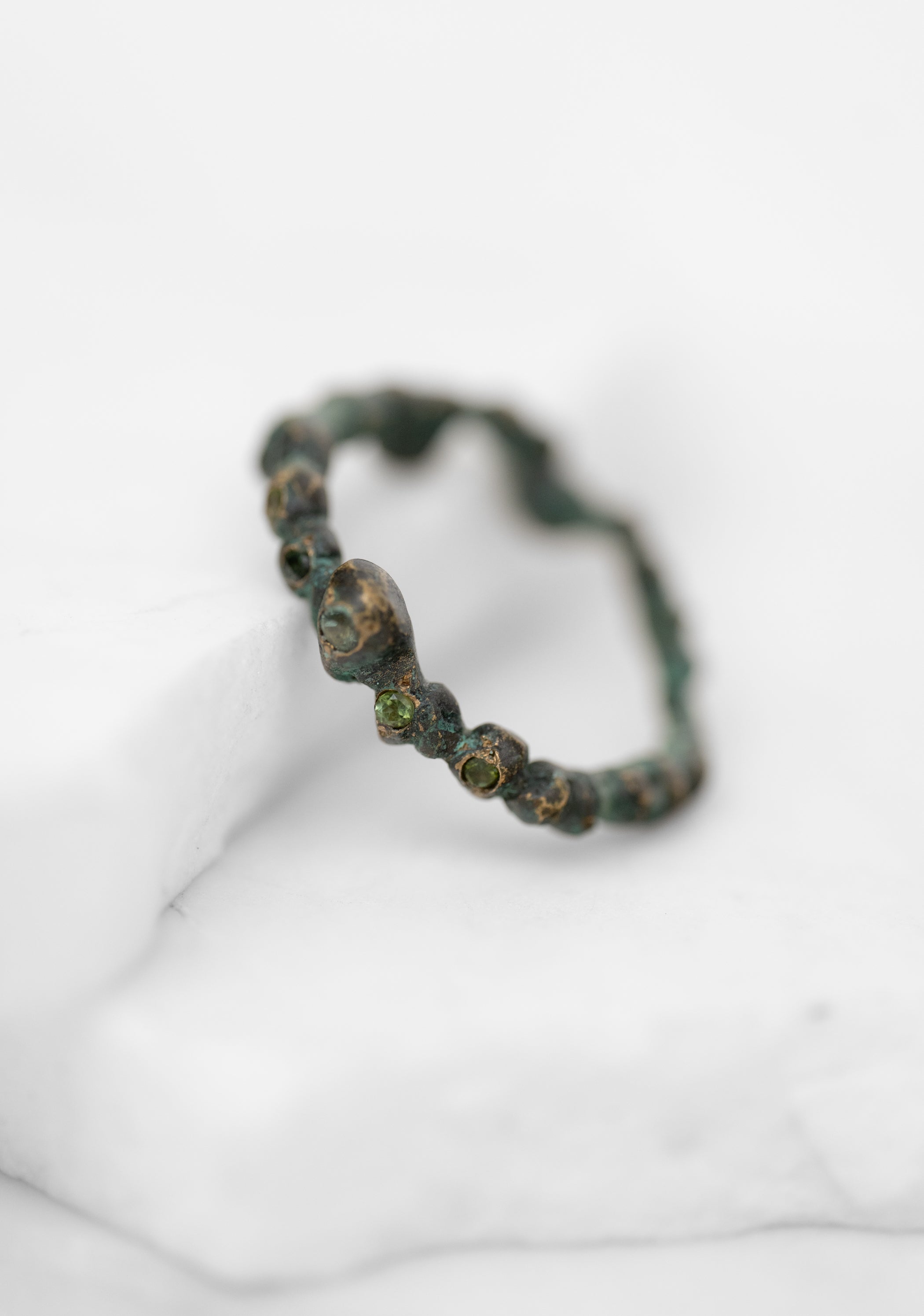 Patinated Bronze Tourmaline Ciranda Ring