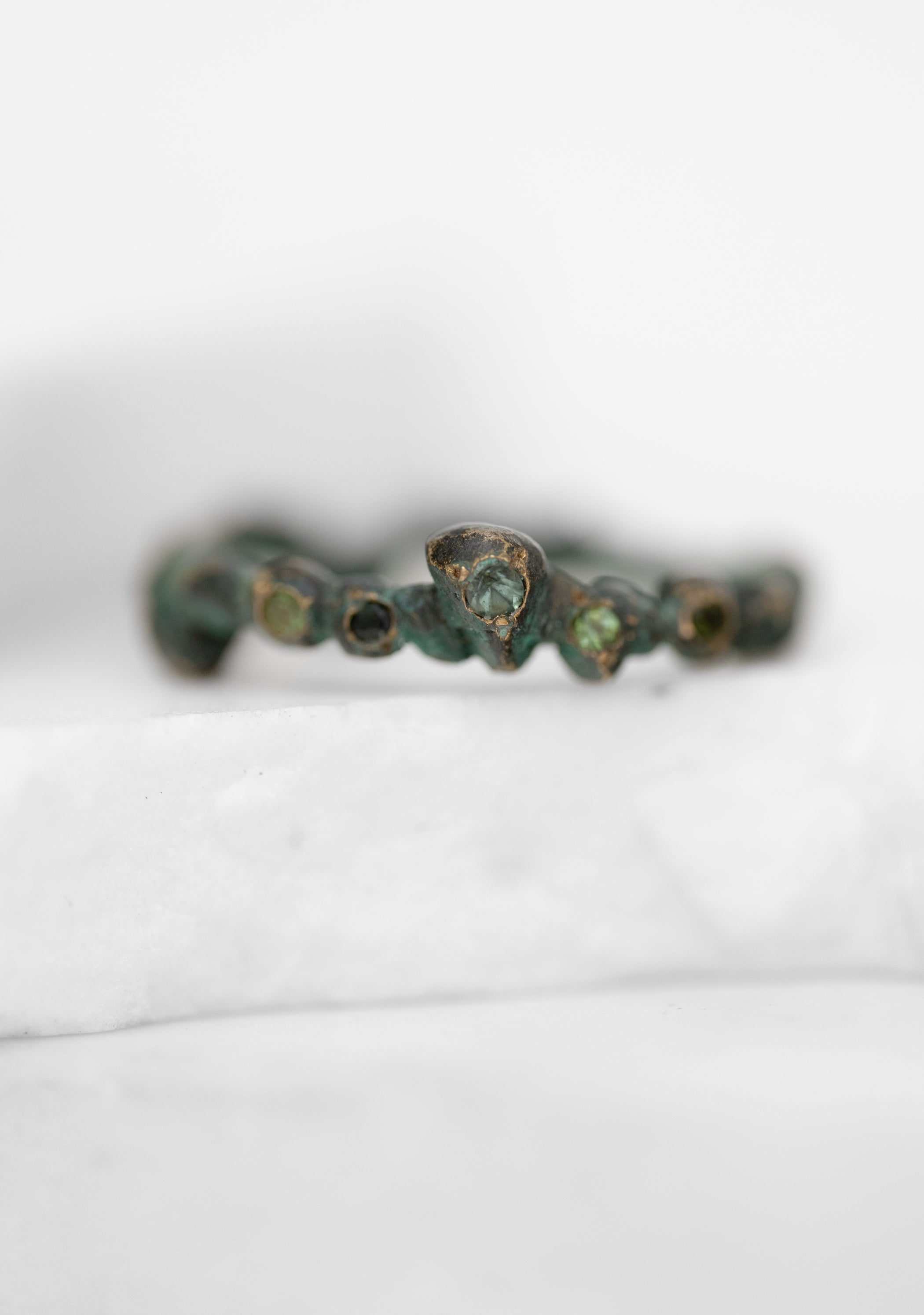 Patinated Bronze Tourmaline Ciranda Ring