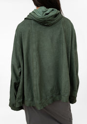 Oversized Drop Shoulder Hooded Jersey Jacket