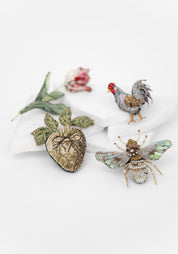 Vine Heart Embroidered Pin