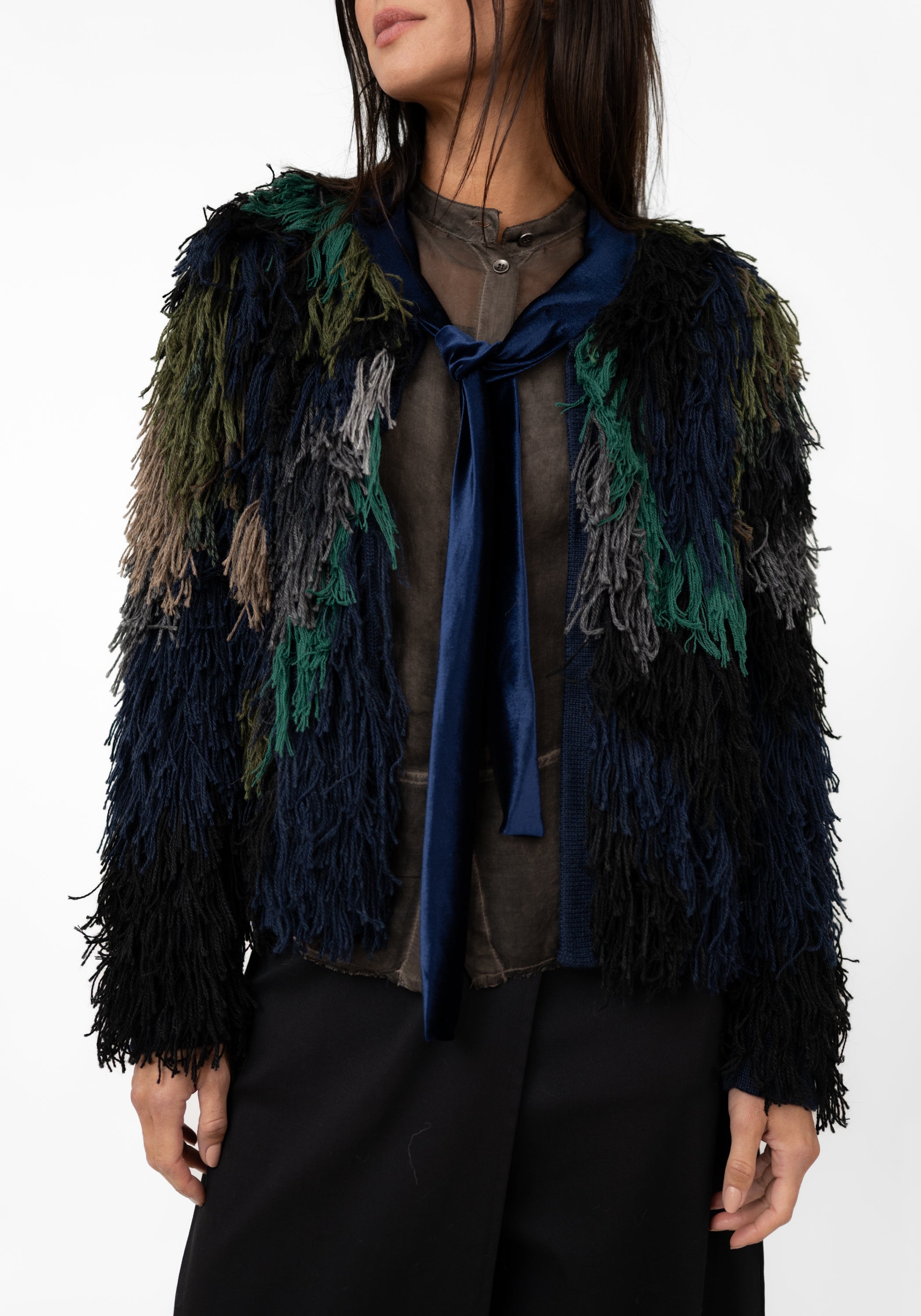 Marsh Tones Fringed Jacket