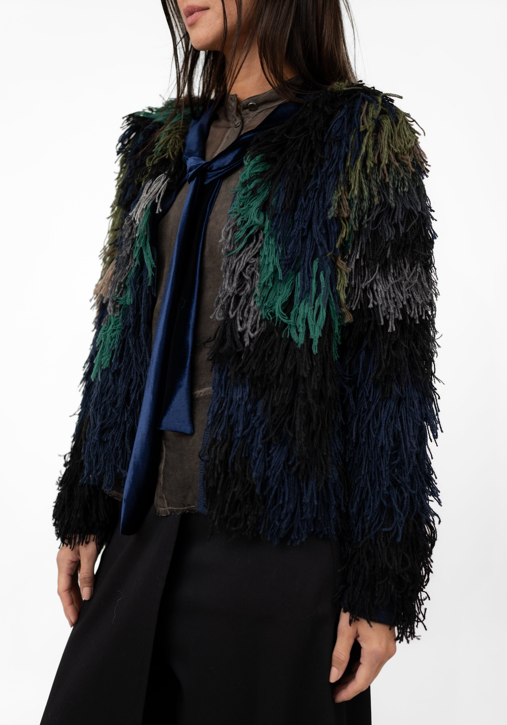 Marsh Tones Fringed Jacket