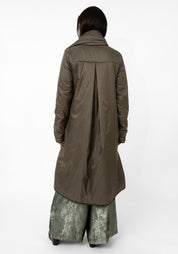 Oversized Snap Neck Padded Maxi Jacket