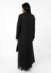 Transformable Pocket Detail Felt Maxi Coat