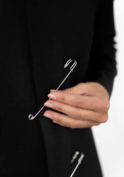Transformable Pocket Detail Felt Maxi Coat