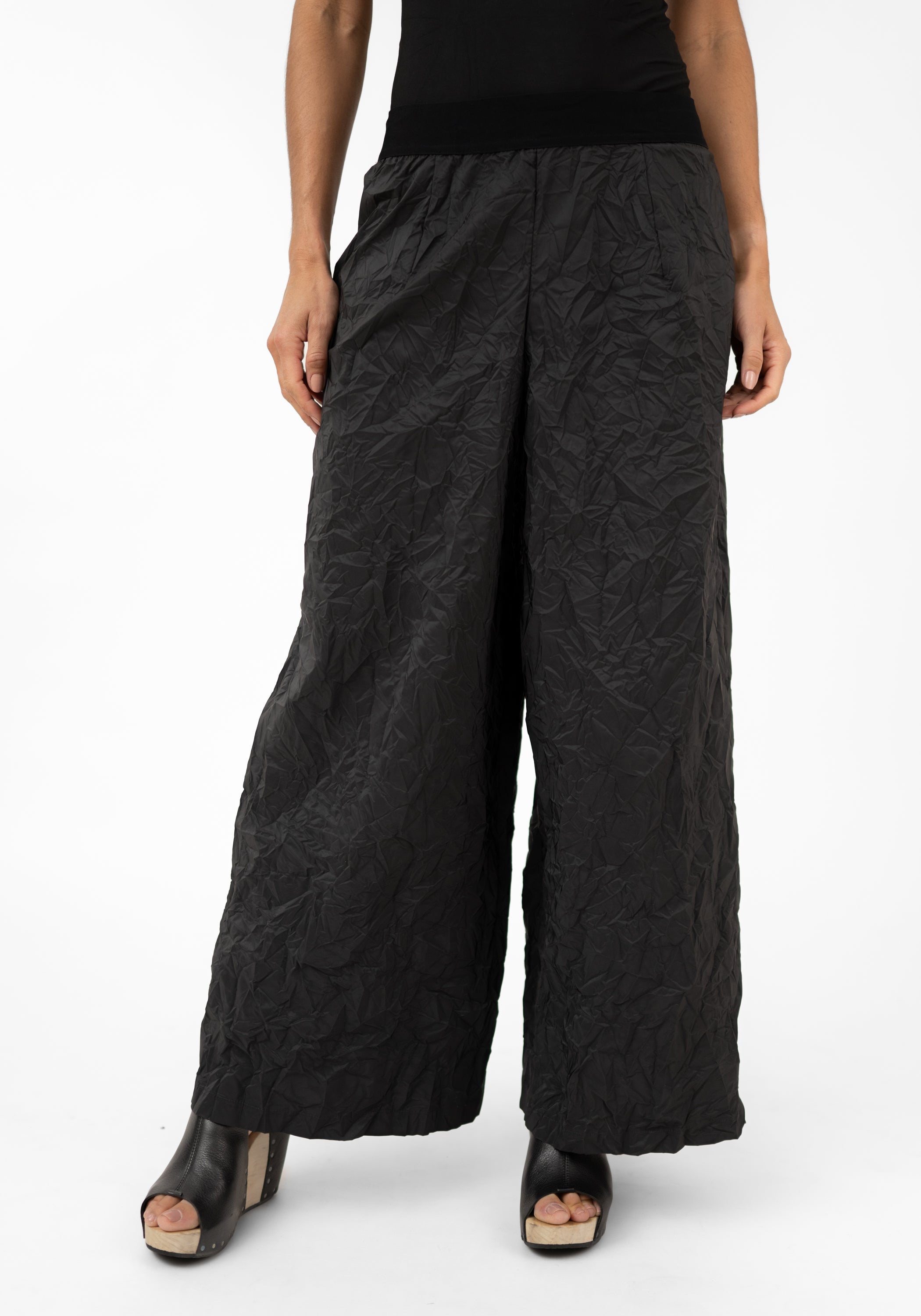 Crinkled Taffeta Wide Leg Pant - December Thieves