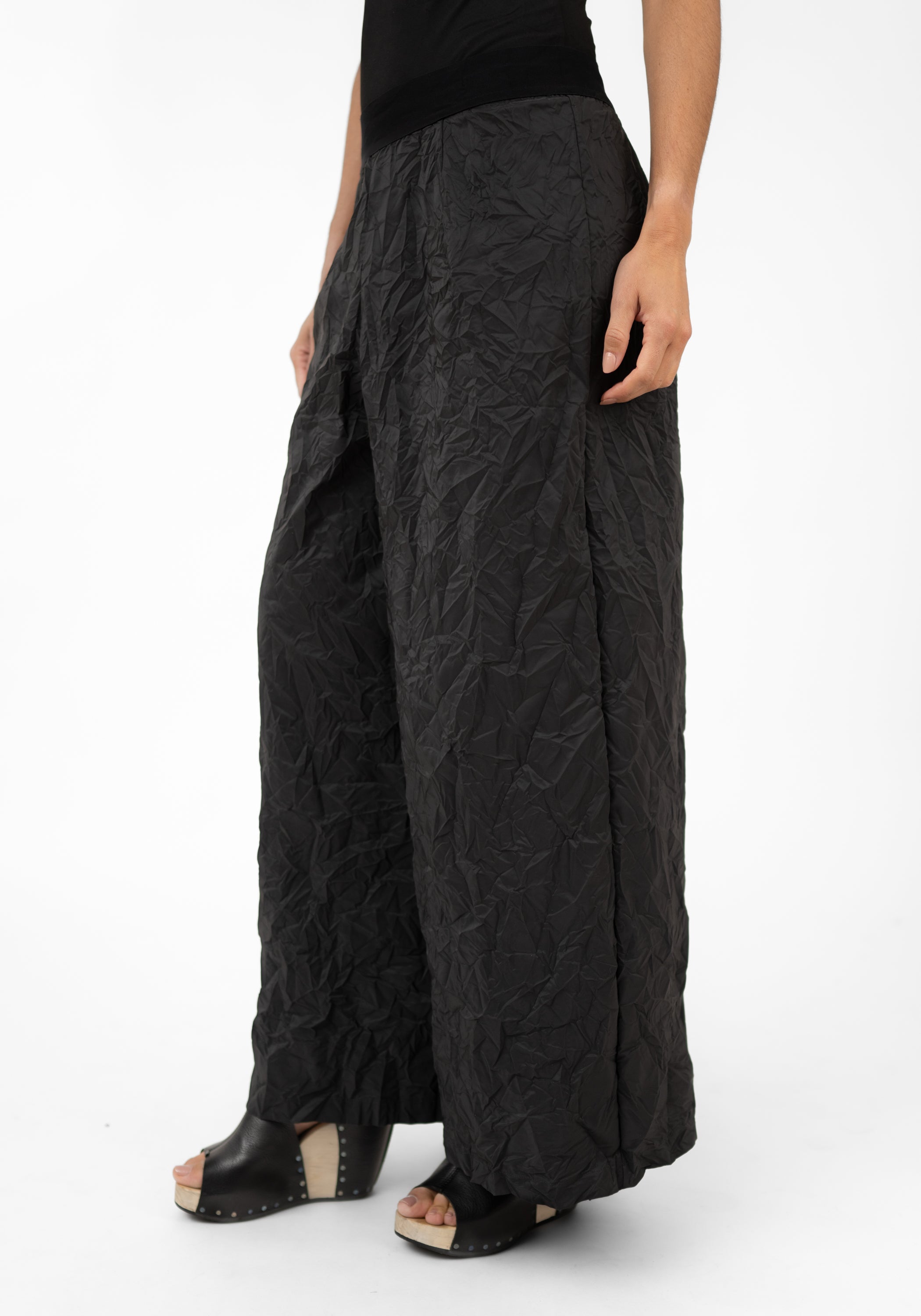 Crinkled Taffeta Wide Leg Pant - December Thieves