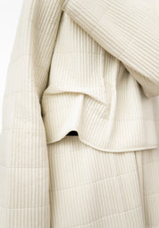 Asymmetric Quilted Gather Detail Top