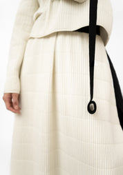 Asymmetric Quilted Gather Detail Top