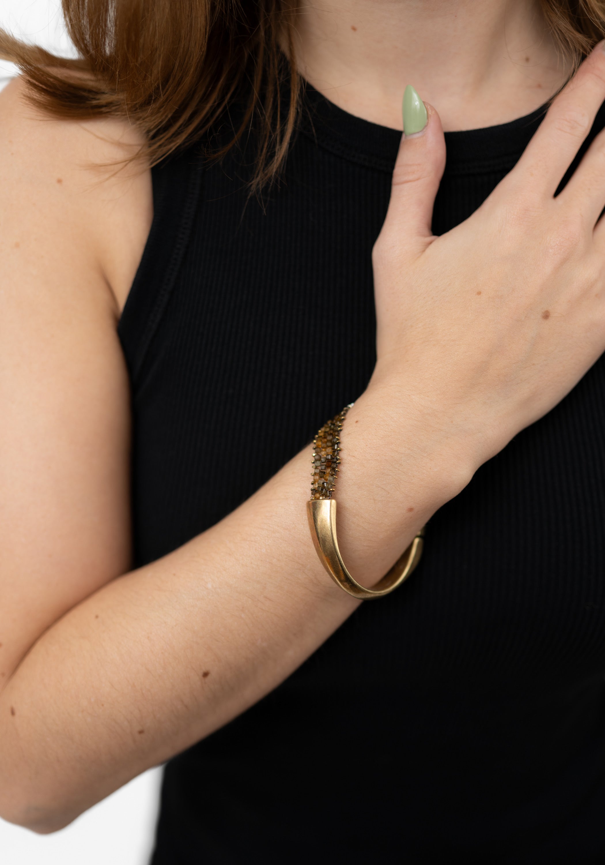 Yellow Tourmaline Beaded Bracelet