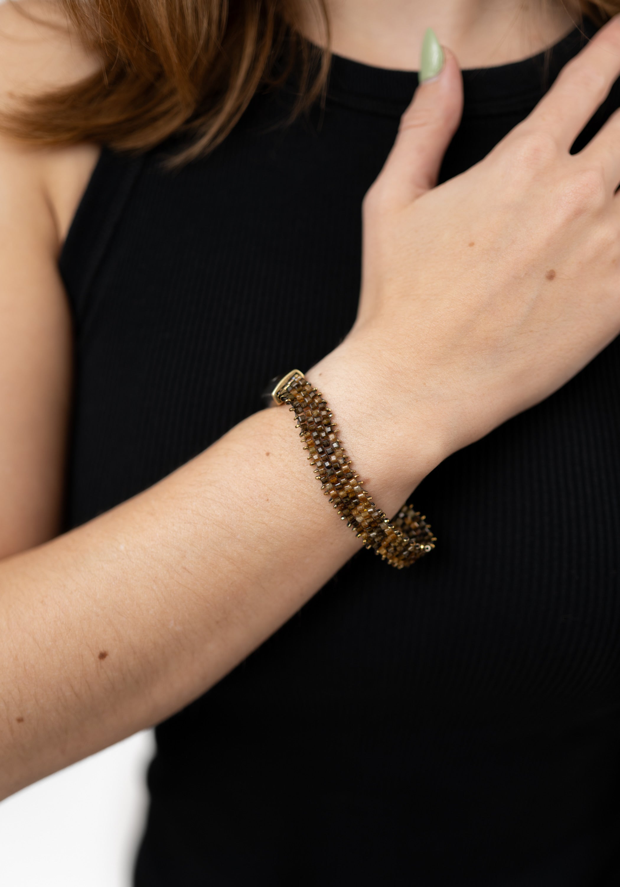 Yellow Tourmaline Beaded Bracelet