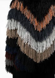 Cascading Colors Fringed Jacket