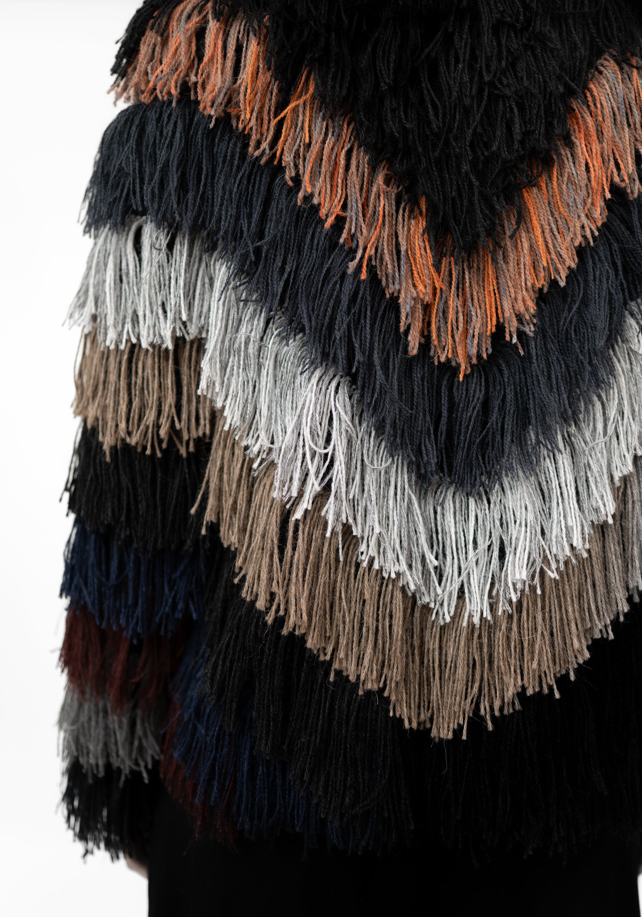 Cascading Colors Fringed Jacket
