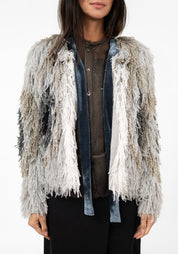 Butterfly Wing Tones Fringed Jacket