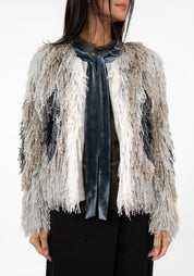 Butterfly Wing Tones Fringed Jacket