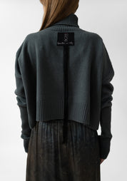 Bina Dolce Hand Painted High Neck Wool and Cashmere Knit Top