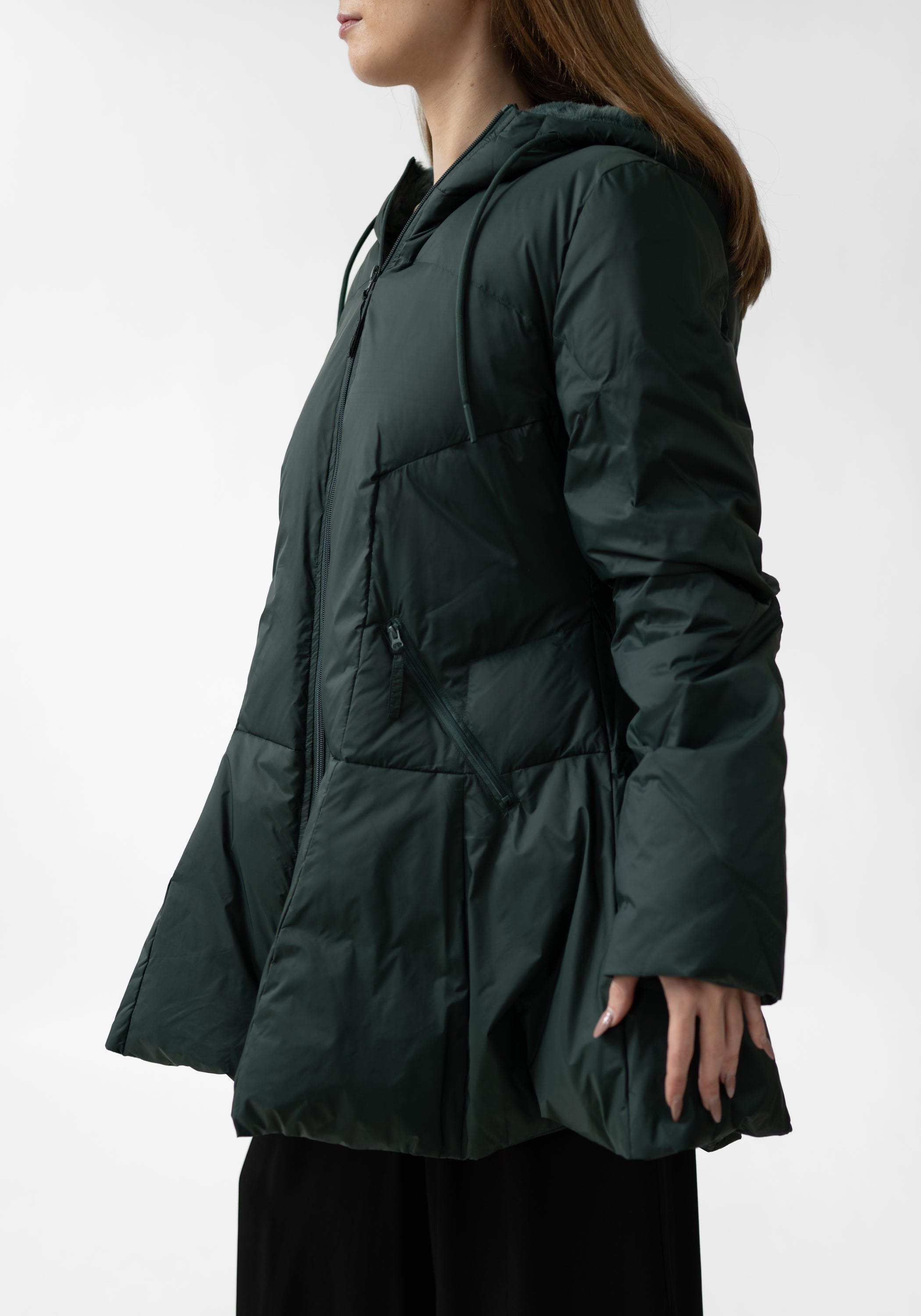 Flared Hem Down Puffer Jacket