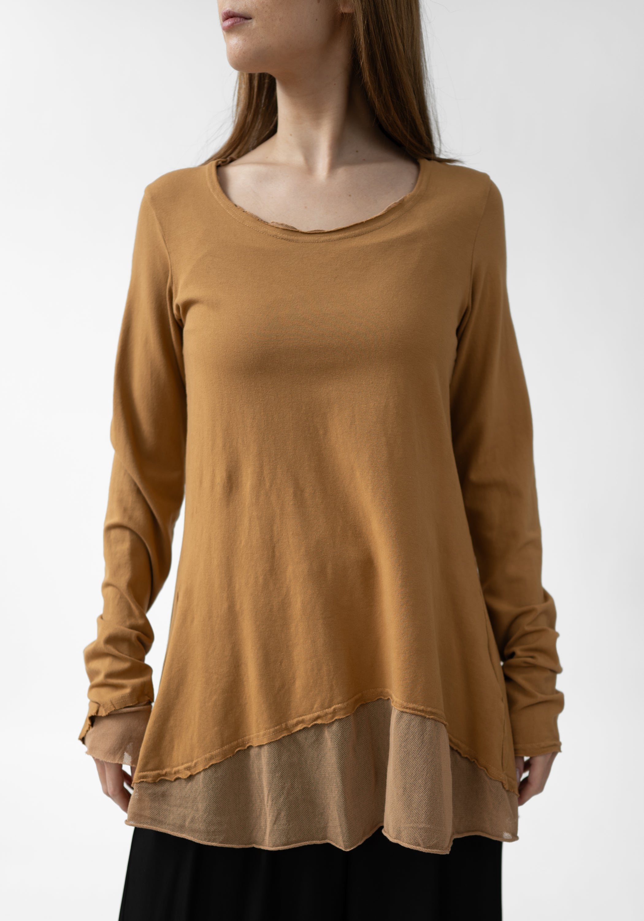 Fitted Mesh Details T-Shirt - December Thieves