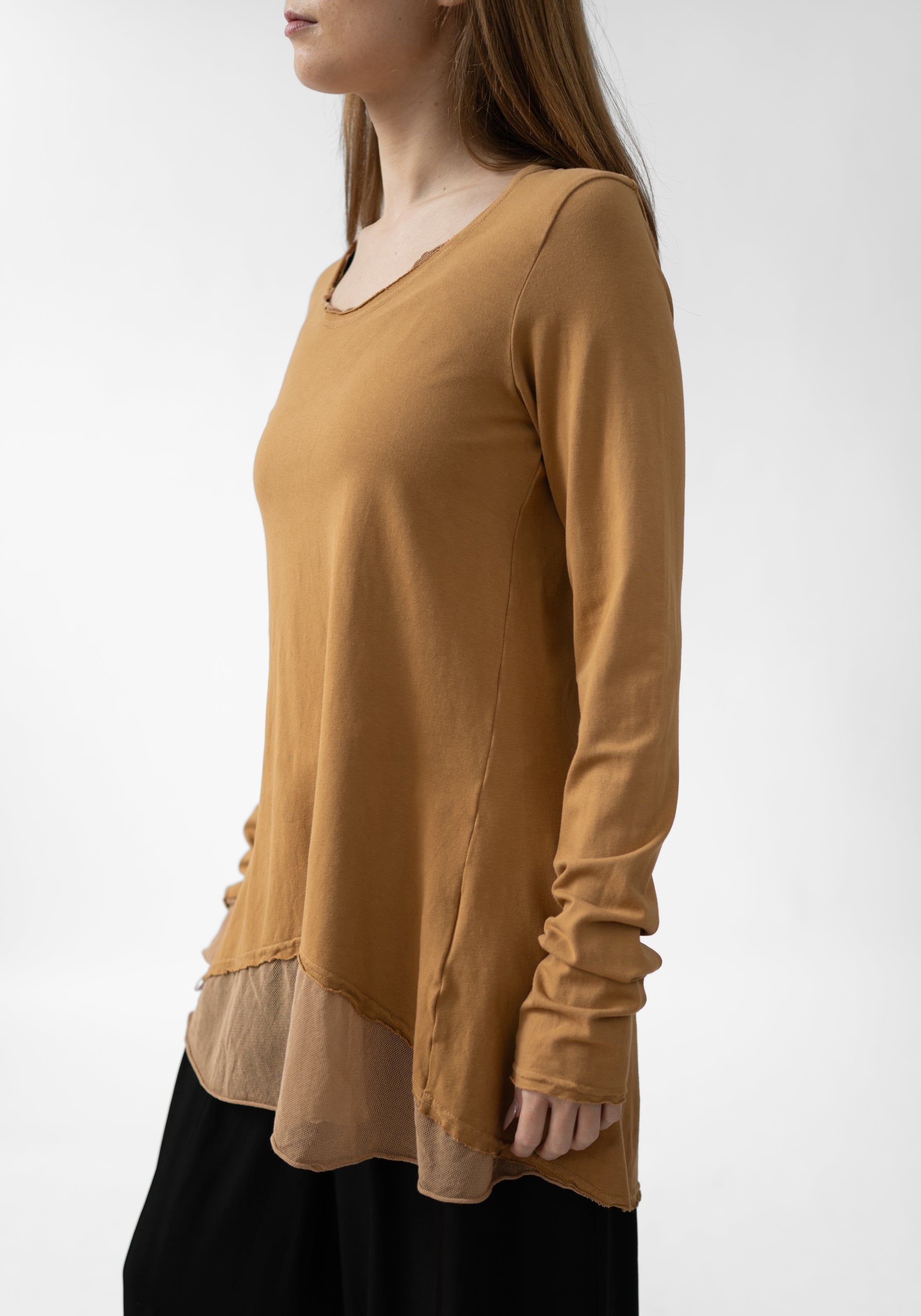 Fitted Mesh Details T-Shirt - December Thieves