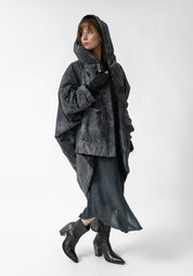 Oversized Asymmetric Padded Hooded Jacket