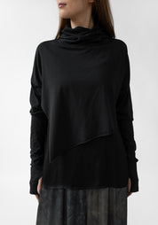 Paneled High Neck Top
