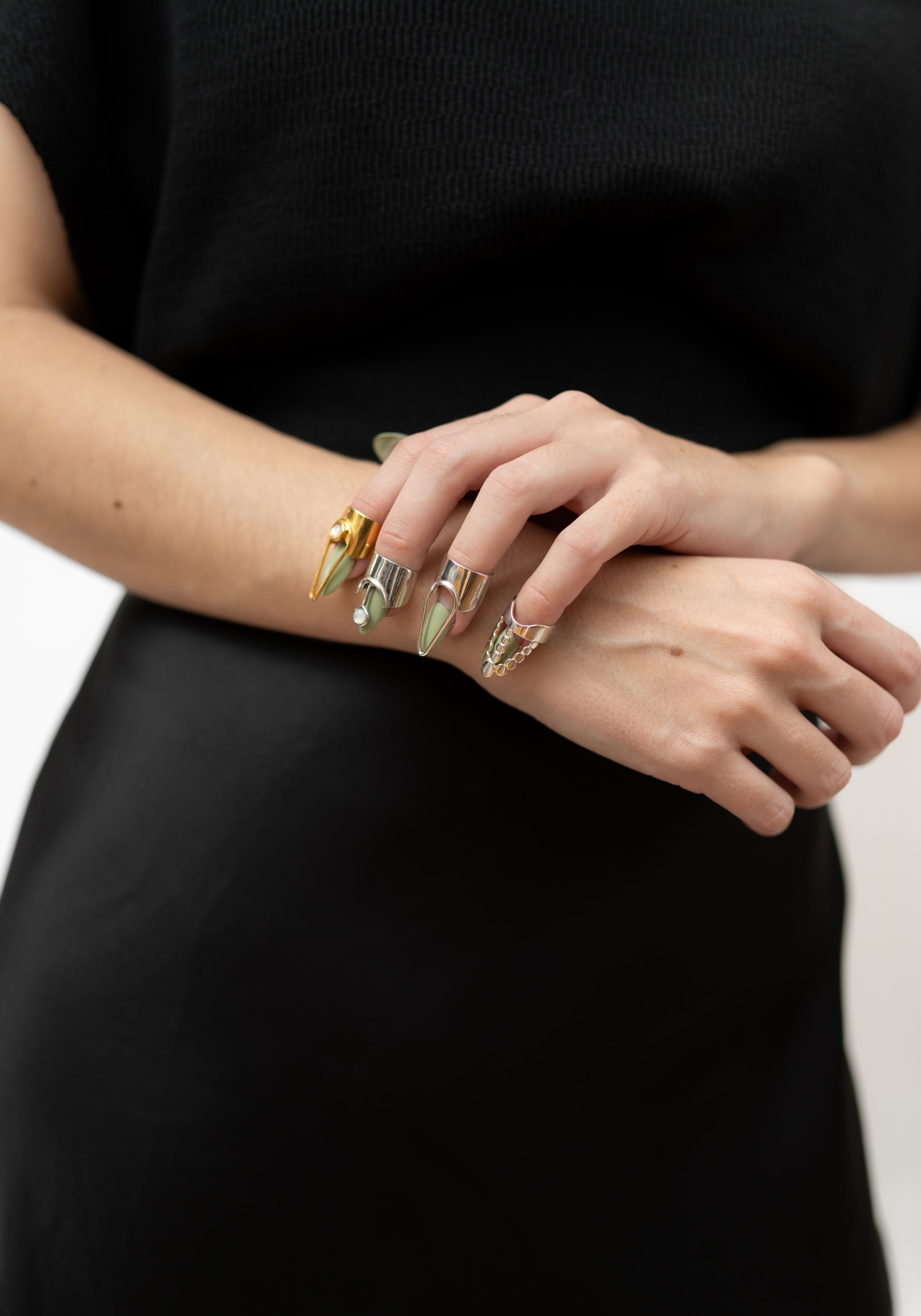 Sterling Silver Horous Fingertip Ring - December Thieves