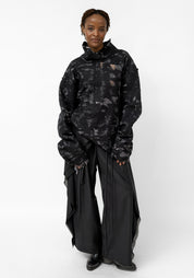 Layered Felted Wool Sweatshirt