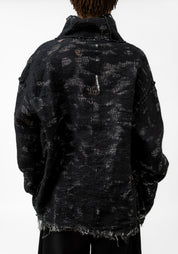 Layered Felted Wool Sweatshirt
