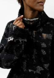 Layered Felted Wool Sweatshirt