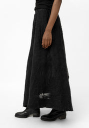 Felted Wool Asymmetrical Skirt