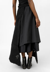 Felted Wool Asymmetrical Skirt