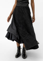 Felted Wool Asymmetrical Skirt