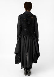 Felted Wool and Cotton Layered Shirt Dress