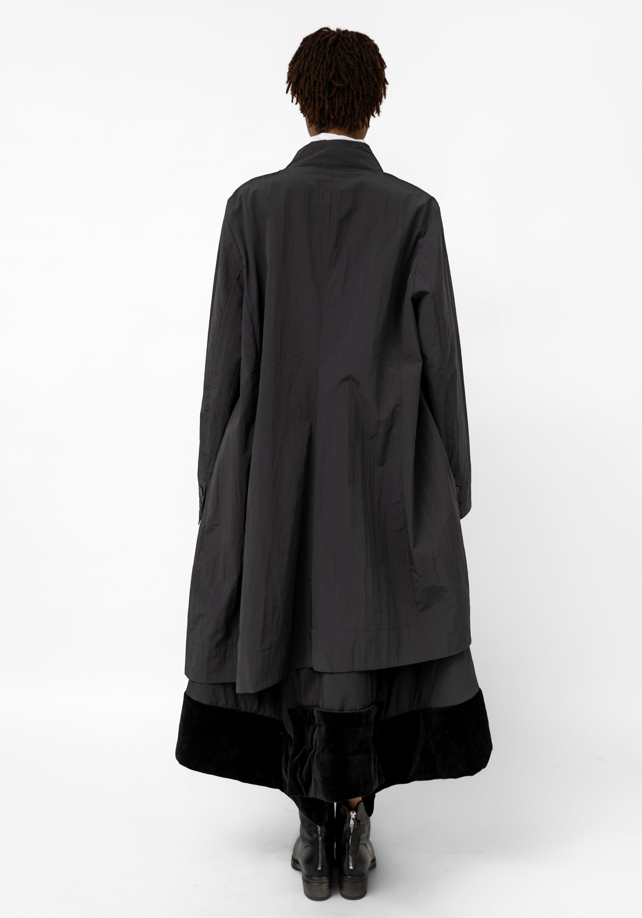 Oversized A-Line Paneled Jacket