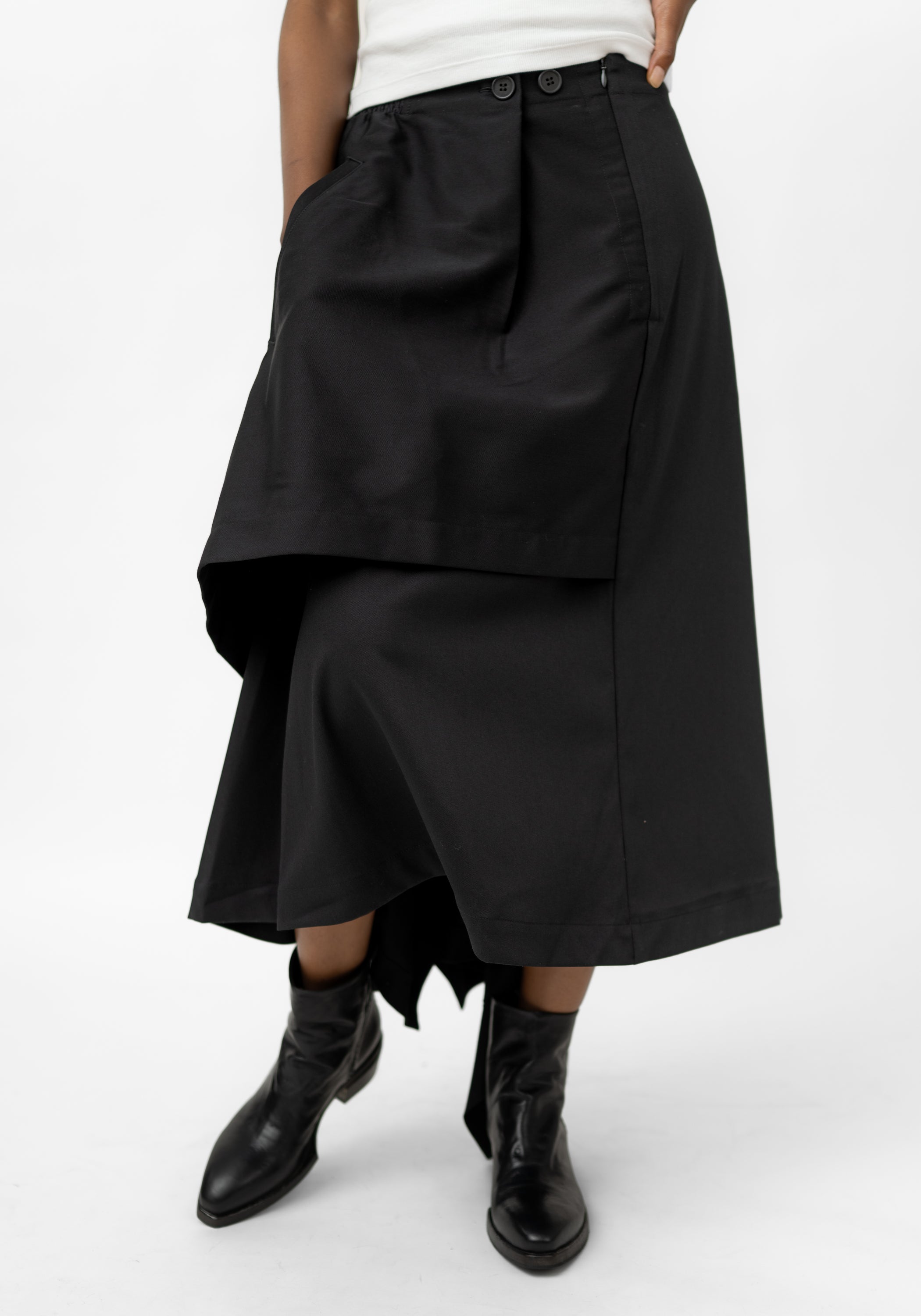 Paneled Wrap Front Skirt - December Thieves