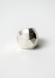 Sterling Silver Faceted Ring