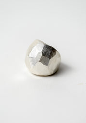 Sterling Silver Faceted Ring