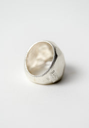 Sterling Silver Faceted Ring