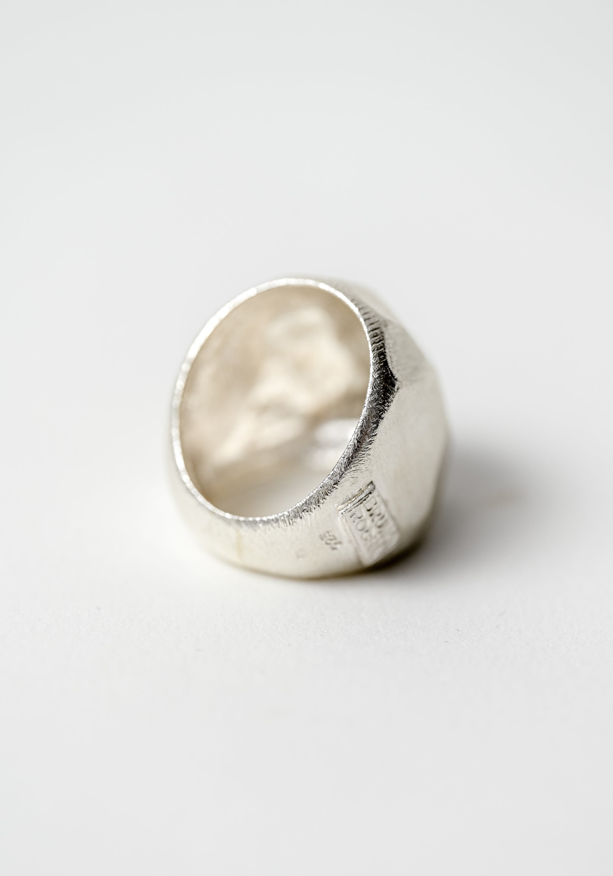 Sterling Silver Faceted Ring