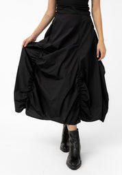 Ruche Detail Bubble Maxi Skirt