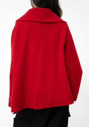 Oversized Drop Shoulder Wool Blend Jacket
