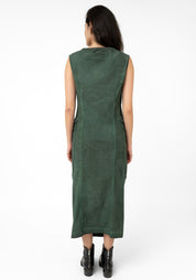Overdyed Paneled Midi Dress