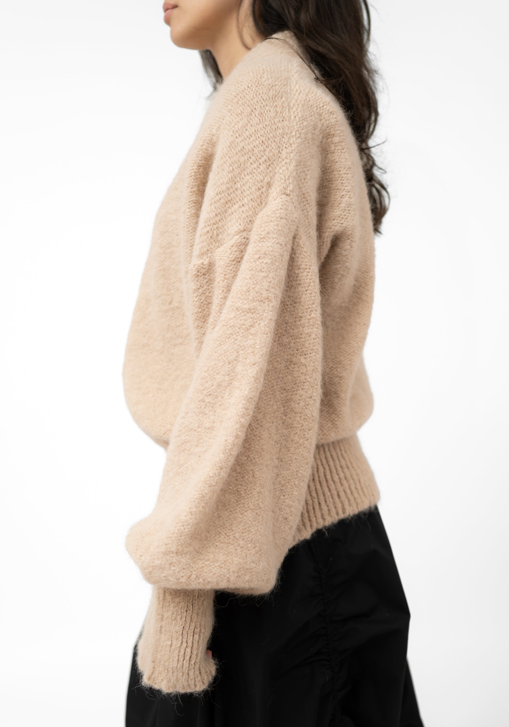 Oat Alpaca Oversized Bomber Jacket