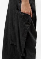 Coated Denim Pencil Skirt